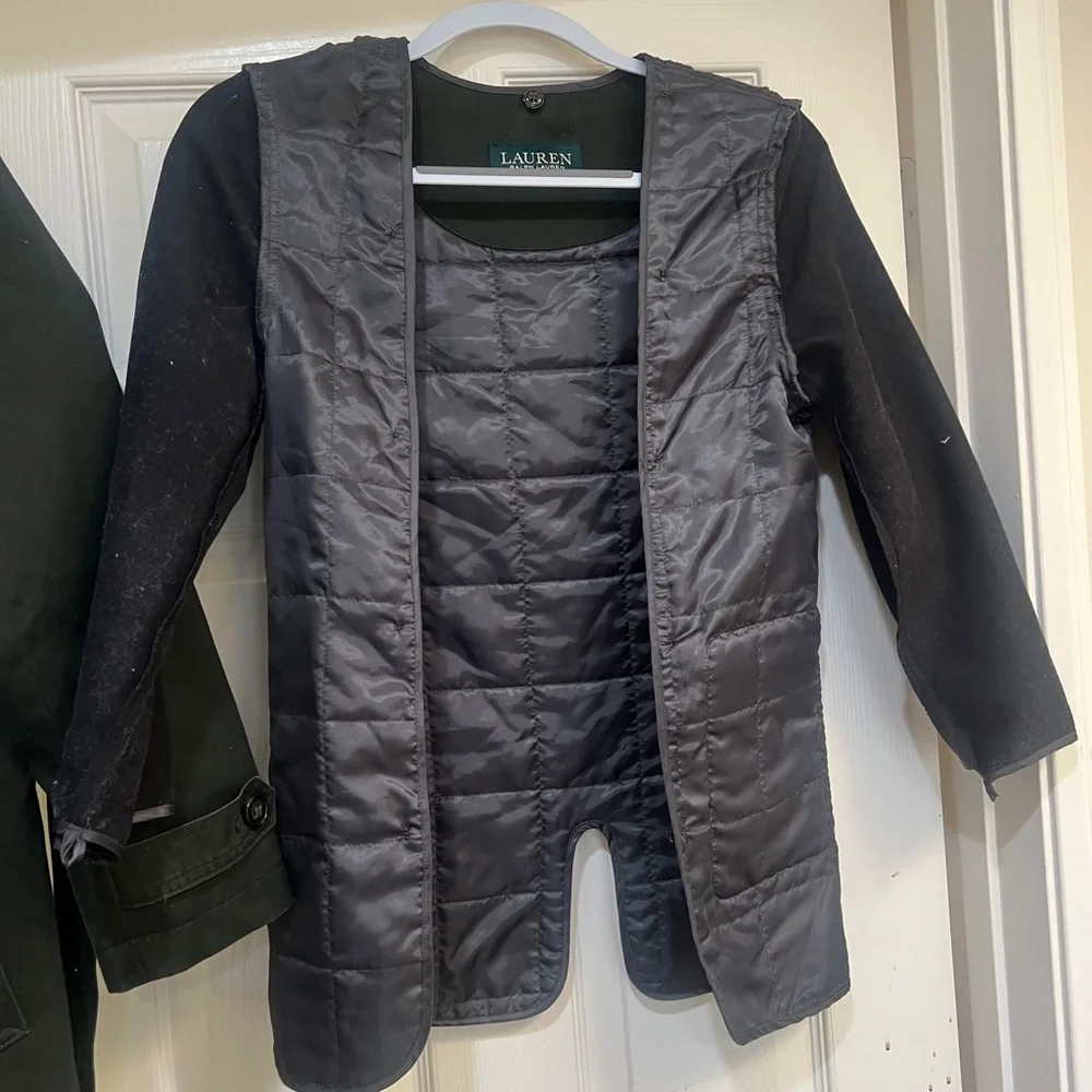 LAUREN Ralph Lauren Big Boy's 10 R Trench Removable Liner Coat -‎ Dark Olive
